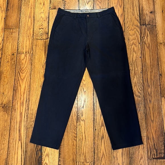 TOMMY BAHAMAS MENS BLACK SILK/COTTON BLEND FLAT FRONT CHINOS - Picture 1 of 9